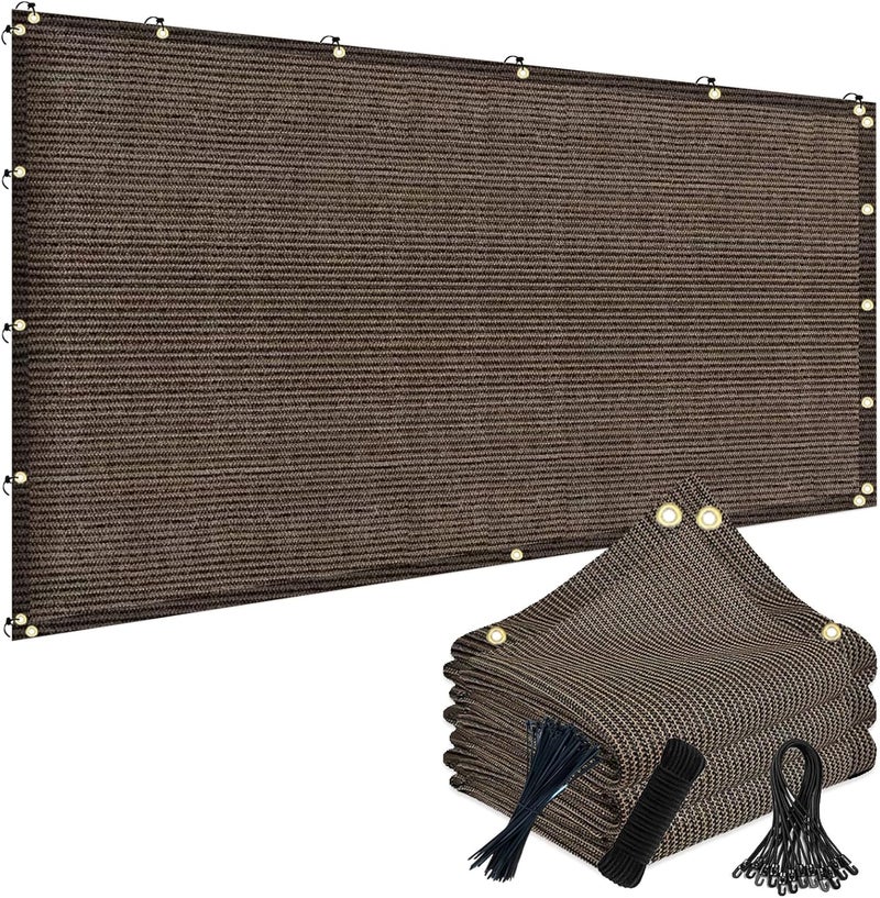 POYEE 90% 6x8ft Sun Shade Cloth for Outdoor Deck Backyard Patio Garden Pergola Cover Canopy Mocha - Image 1